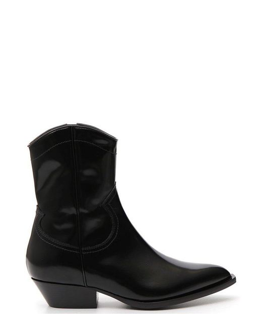 Philosophy Di Lorenzo Serafini Leather Cowboy Boots in Black | Lyst