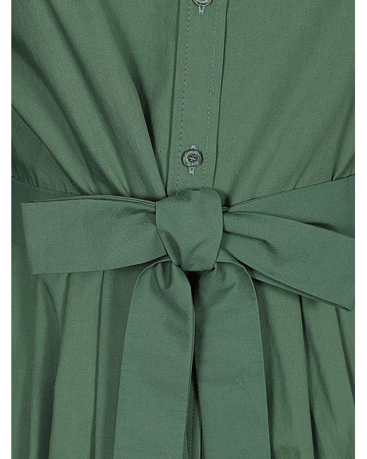 Weekend by Maxmara Green Buttoned Belted Shirt Dress