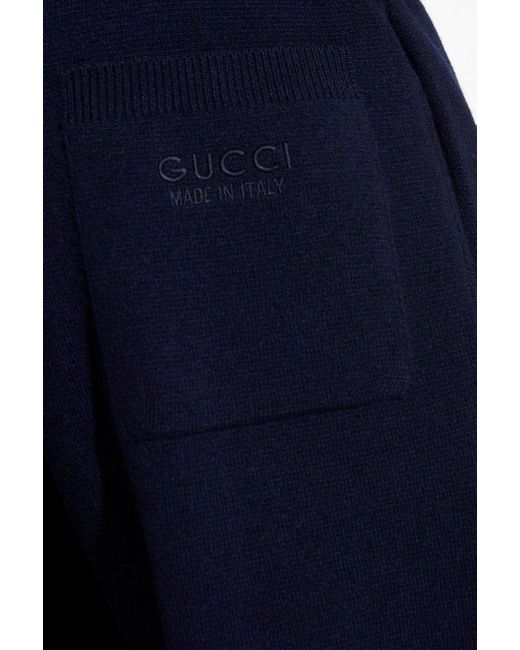 Gucci Blue Cashmere Trousers, for men