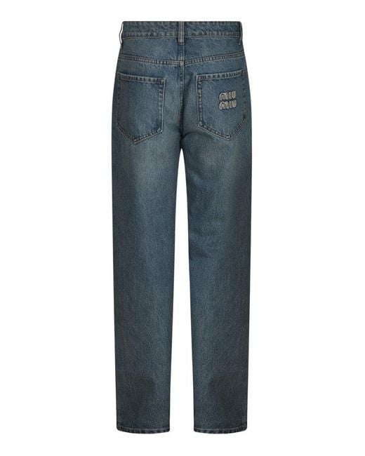 デニム・ジーパン MiuMiu Logo embroidery jeans 21502529_51553664_600.jpg