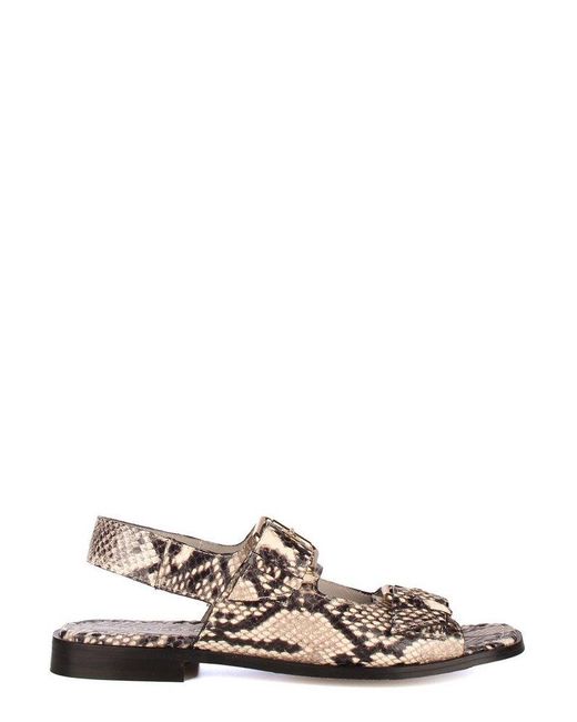 Pedro Miralles Multicolor Double Buckle Fastened Printed Sandals