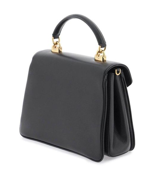 Dolce & Gabbana Black Devotion Logo Plaque Handbag