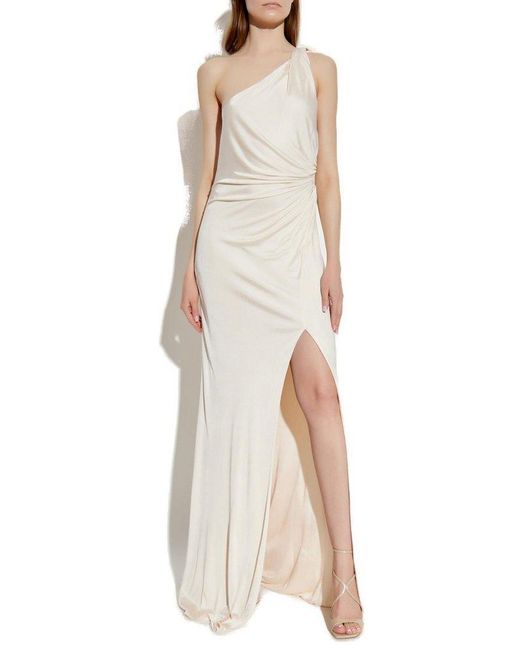 Tom Ford Black One-Shoulder Ruched Evening Dress