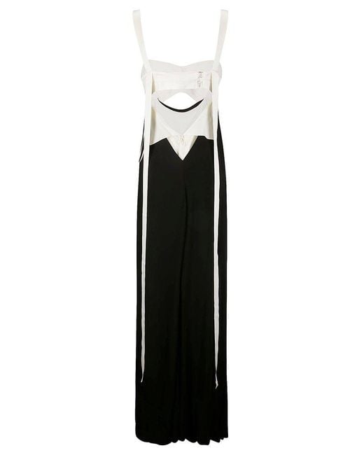 Victoria Beckham Black Cut-out Detailed Open Back Gown