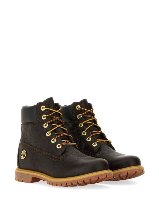 Timberland Black Premium Waterproof Lace-Up Boots