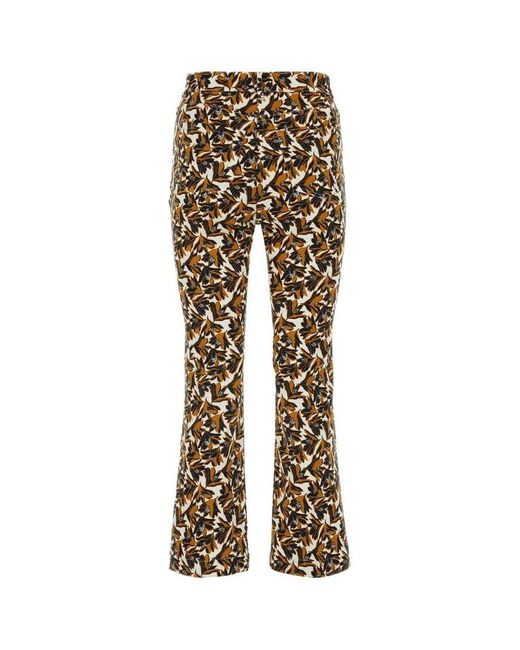 Weekend by Maxmara Natural Printed Stretch Cotton Gabrielle Pant