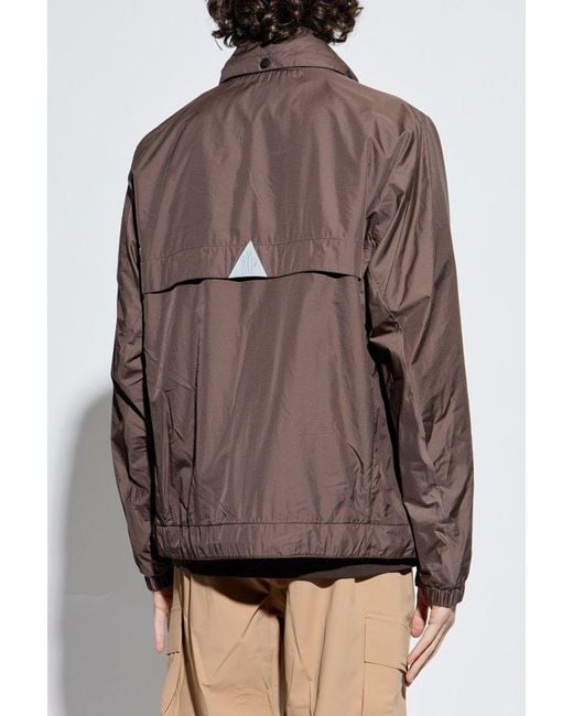 Moncler Brown Negara Packable Hooded Windbreaker for men