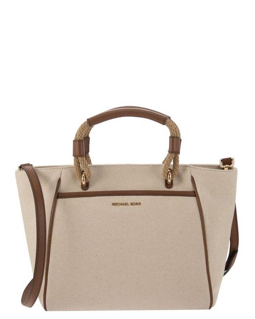 Michael Kors Brown Talia Fabric Handbag