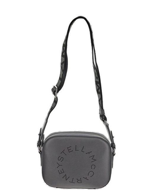 Stella McCartney Black Stella Logo Mini Crossbody Bag