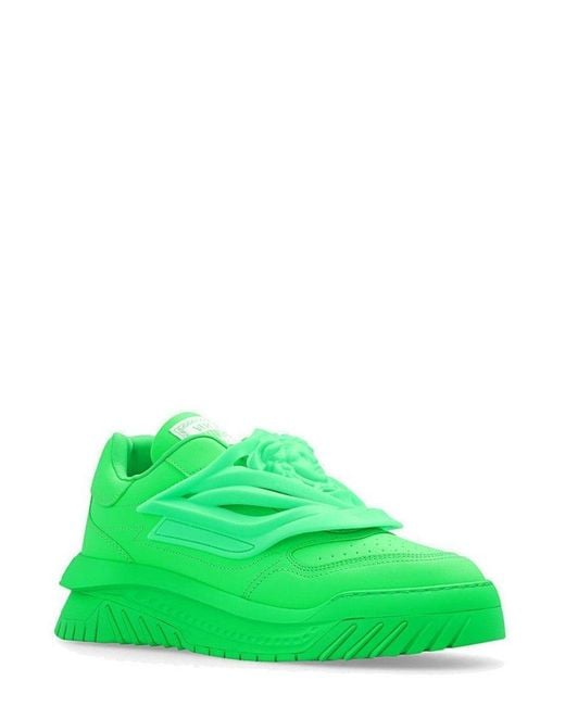 Versace Green Odissa Leather Sneaker for men