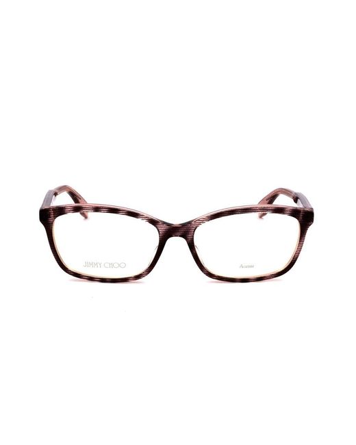 Jimmy Choo Black Rectangular Frame Glasses
