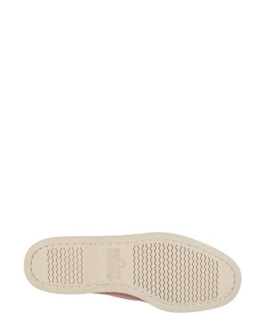 Sebago Pink Round Toe Lace-Up Shoes