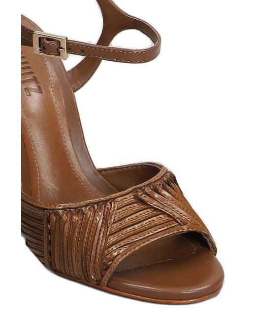 SCHUTZ SHOES Brown Lupita Slingback Sandals