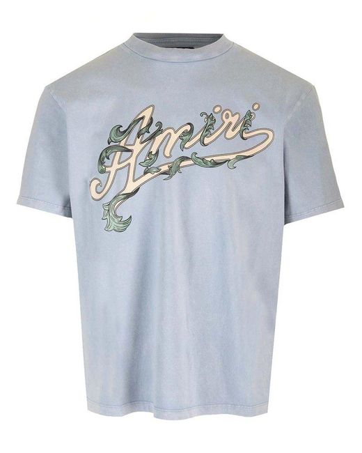 Amiri Blue Filigree T-Shirt for men