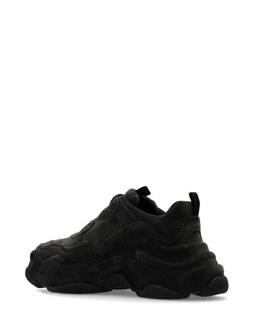 Balenciaga Black Triple S Lace-Up Sneakers