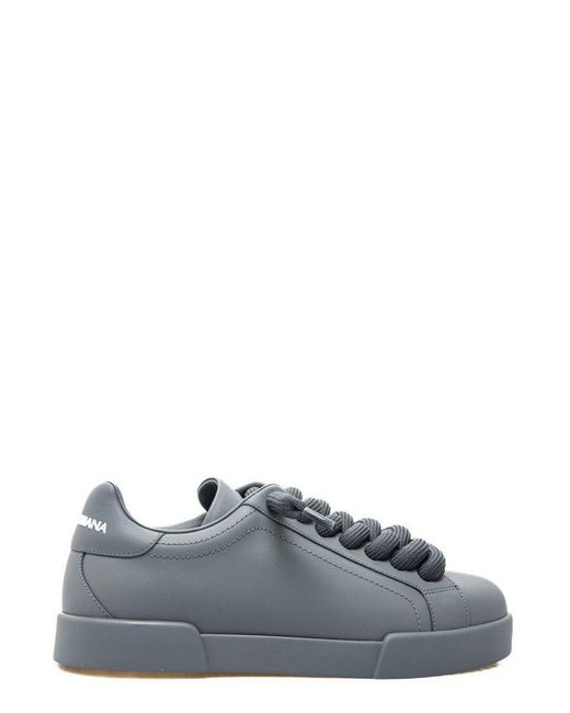 Dolce & Gabbana Gray Chunky-lace Round-toe Sneakers for men