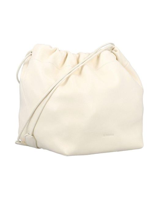 トートバッグ Jil Sander Cream fur Dumpling bucket bag Dumpling Bag - Jil Sander - Leather - Beige