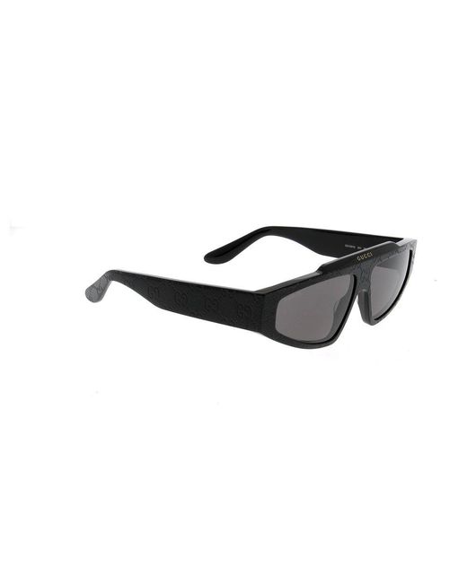 Gucci Black Rectangle-frame Sunglasses