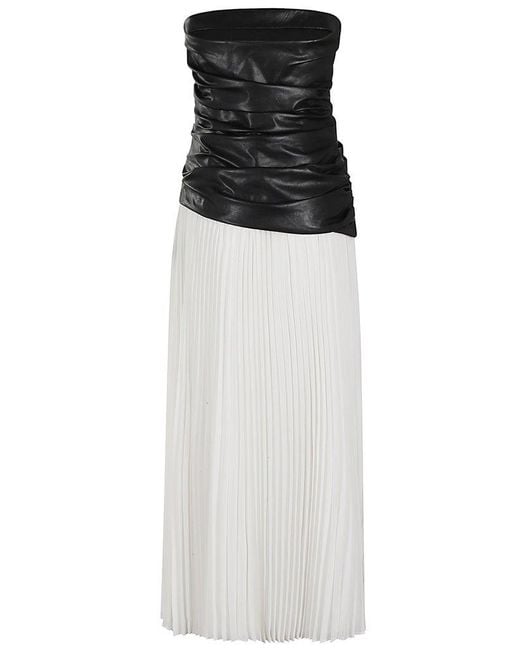 Jonathan Simkhai White Arie Strapless Bustier Midi Dress