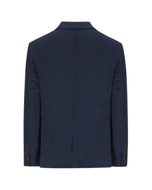 Loro Piana Blue Single-breasted Sleeved Jacket for men