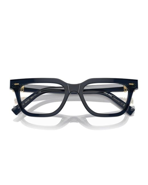 Miu Miu Blue Square Frame Glasses