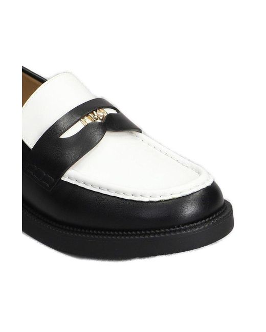 MICHAEL Michael Kors Black Eden Logo Plaque Loafers