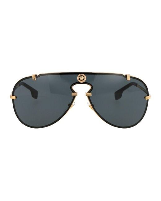Versace Blue Pilot Frame Sunglasses for men