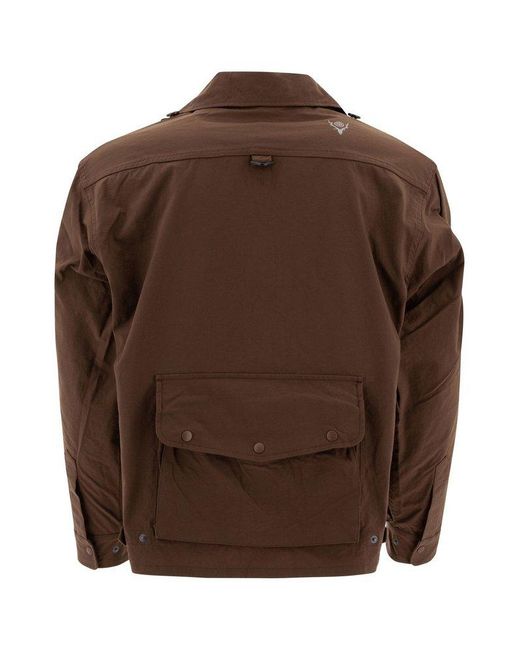 South2 West8 Brown Tenkara Utility Jacket for men