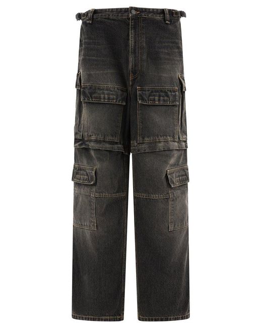 Balenciaga Gray Cargo Jeans for men