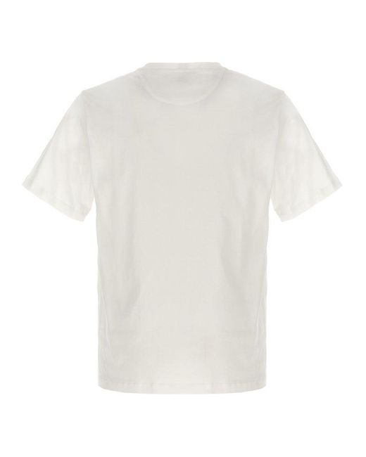Bally White T-Shirt With Logo for men