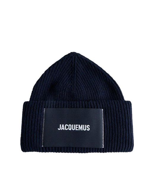 Jacquemus Blue Logo-patch Beanie