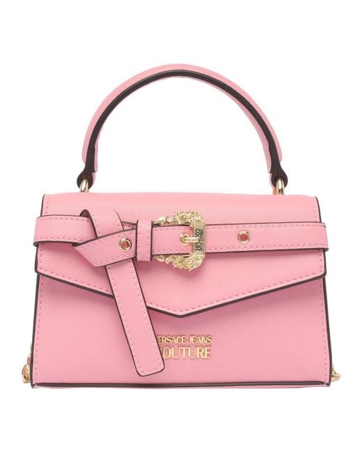 Versace Jeans Pink Special Couture 01 Chain-linked Mini Tote Bag