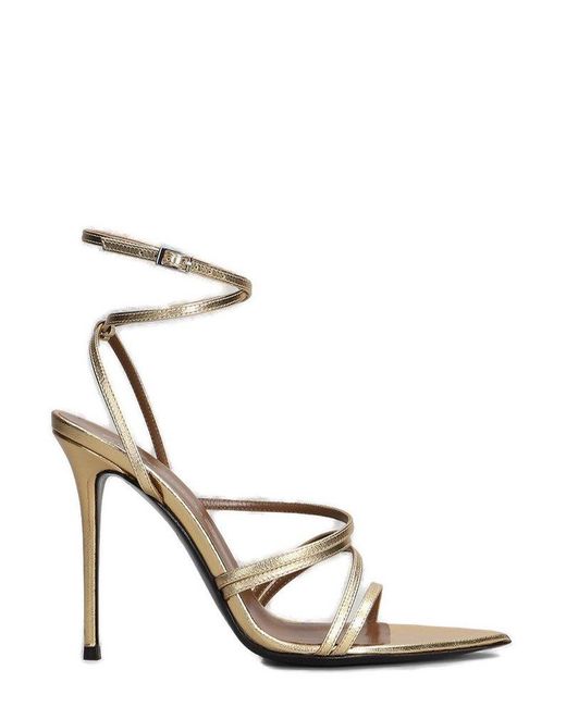 Giuseppe Zanotti Metallic Intriigo Claire 105 Pointed-Toe Sandals