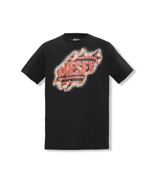 DIESEL Black 't-just-e43' T-shirt for men