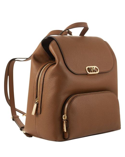 michael by michael kors Brown Logo Plaque Fold over Backpack