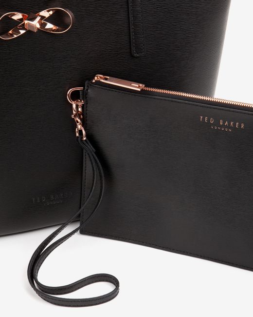 Ted Baker Black Bonnita Leather Tote