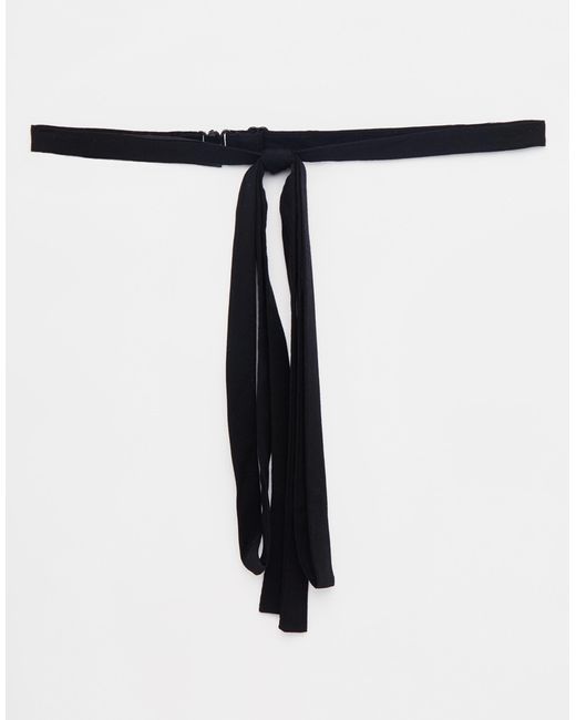 ASOS Black Long Pussy Bow Tie for men