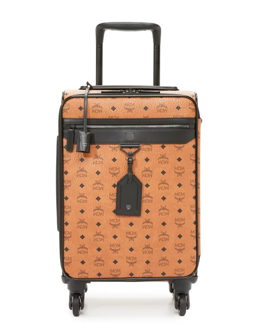 MCM Brown Trolley Cabin Suitcase