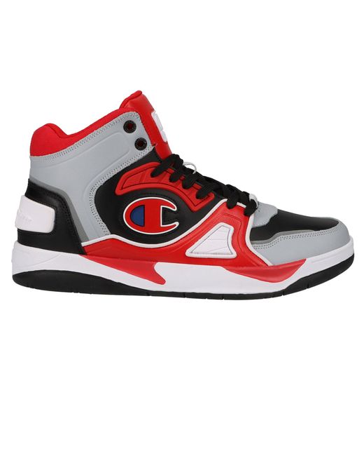 Champion Rezone Drill Hi Shoes in Red for Men | Lyst