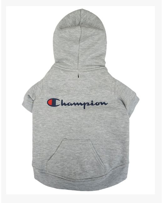 Champion Pet Fleece Hoodie in Grey (Gray) Lyst