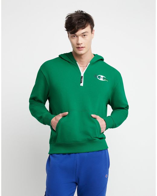 Champion Global Explorer French Terry Hoodie in Green for Men | Lyst