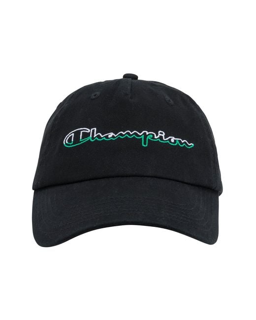 Champion Black Split Script Dad Adjustable Cap