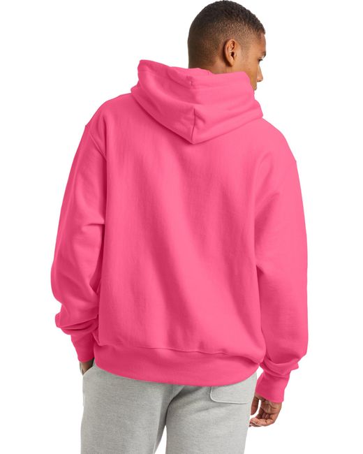 pink champion reverse weave hoodie