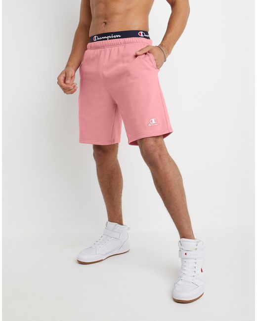Champion Classic Fleece Shorts in Pink 