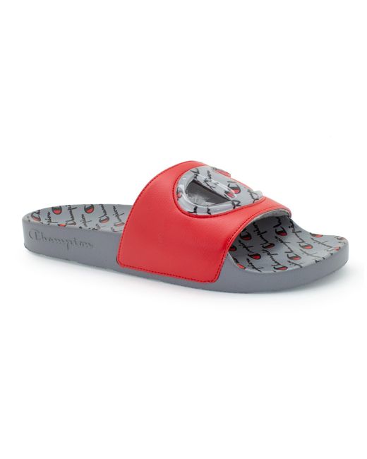 champion slides men red