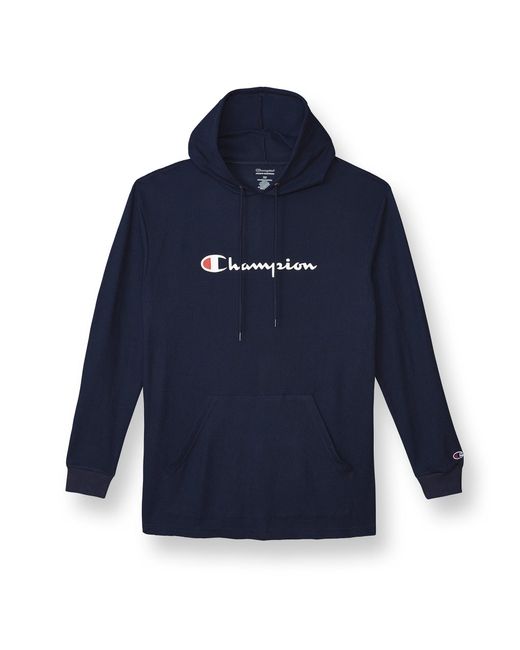 Champion Big & Tall Waffle Hoodie in Blue for Men | Lyst