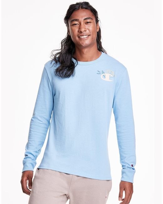 champion cotton long sleeve tee