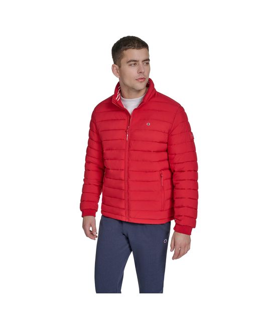 Champion Red Lightweight Puffer Jacket for men