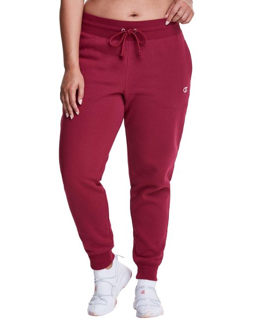 champion joggers red