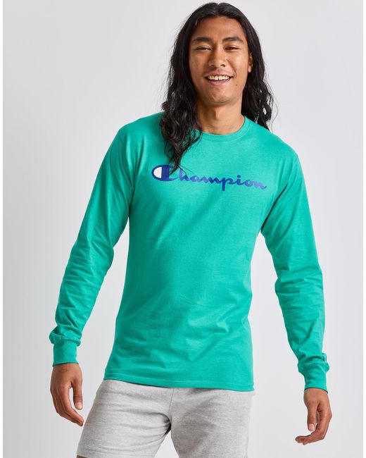 champion cotton long sleeve tee